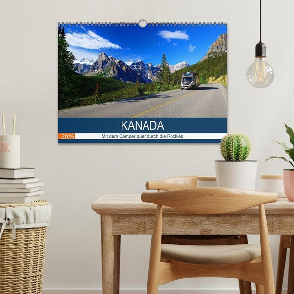 Produktbild: KANADA Mit dem Camper quer durch die Rockies (Wandkalender 2026 DIN A3 quer), CALVENDO Monatskalender