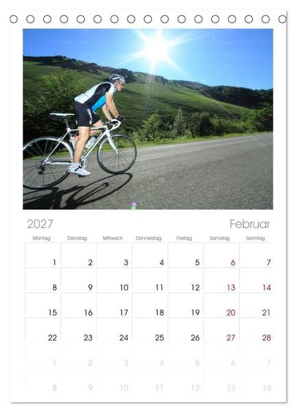 Produktbild: Tischplaner 2027 - Pyren&auml;enp&auml;sse mit dem Rennrad 2027 (A5 Tischkalender zum Aufstellen) CALVENDO