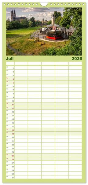 Produktbild: Familienplaner 2026 - Magdeburg entdecken mit 5 Spalten (Wandkalender, 21 x 45 cm) CALVENDO