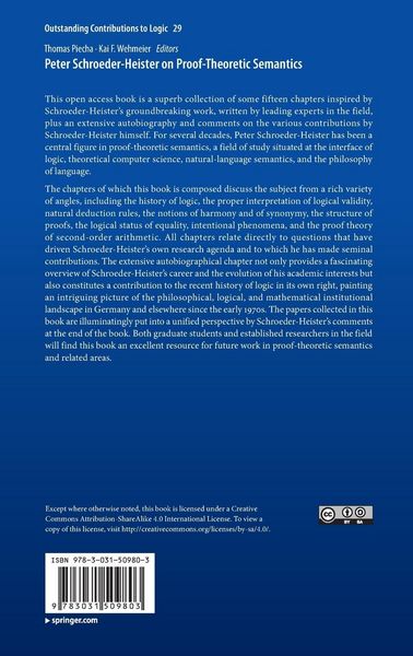Produktbild: Peter Schroeder-Heister on Proof-Theoretic Semantics