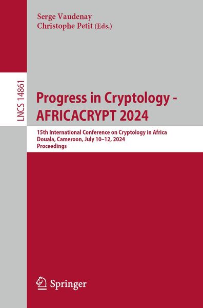 Produktbild: Progress in Cryptology - AFRICACRYPT 2024