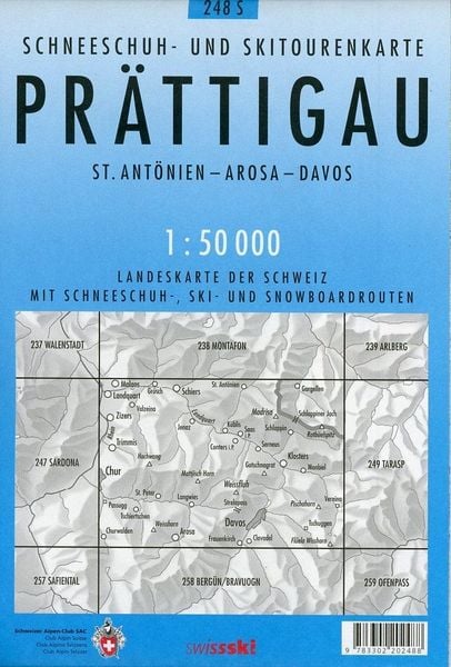 Produktbild: Swisstopo 1 : 50 000 Pr&auml;ttigau Ski