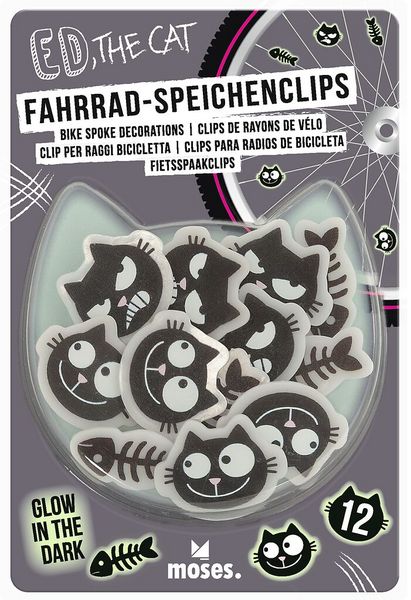 Produktbild: Ed, the Cat Fahrrad-Speichenclips Glow in the dark