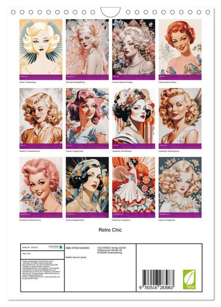 Produktbild: Retro Chic (Wandkalender 2026 DIN A4 hoch), CALVENDO Monatskalender