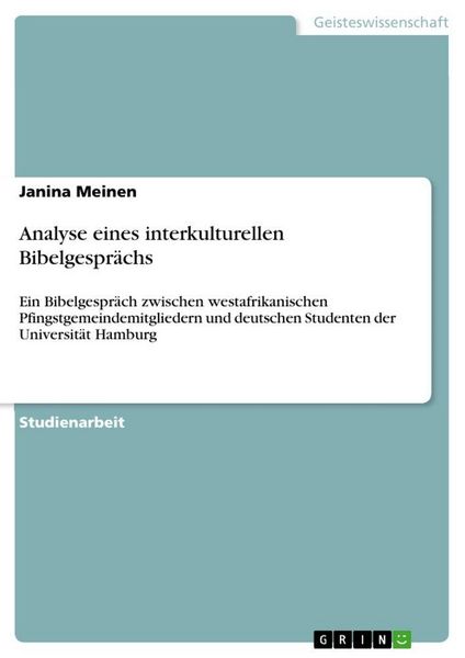 Produktbild: Analyse eines interkulturellen Bibelgespr&auml;chs