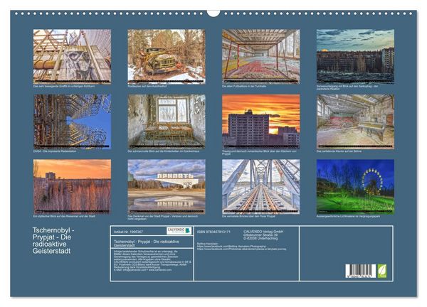 Produktbild: Tschernobyl - Prypjat - Die radioaktive Geisterstadt (Wandkalender 2026 DIN A2 quer), CALVENDO Monatskalender