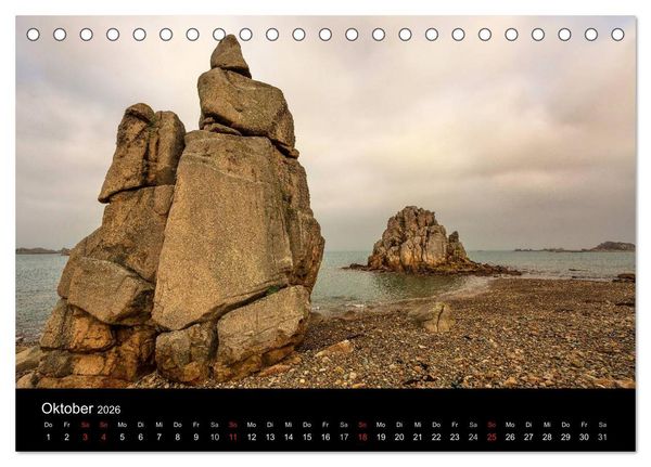 Produktbild: Bretagne entlang der K&uuml;ste (Tischkalender 2026 DIN A5 quer), CALVENDO Monatskalender