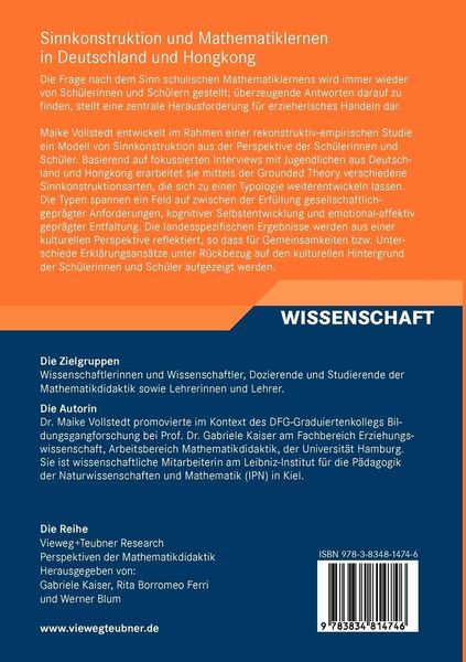 Produktbild: Sinnkonstruktion und Mathematiklernen in Deutschland und Hongkong