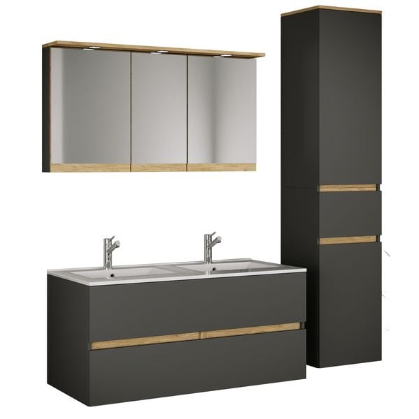 Produktbild: 4-tlg. Badm&ouml;bel-Set mit Waschbecken Cosila-I 111cm