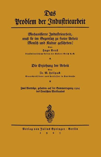 Produktbild: Das Problem der Industriearbeit