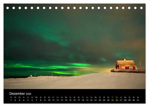 Produktbild: Magische N&auml;chte - POLARLICHT (Tischkalender 2026 DIN A5 quer), CALVENDO Monatskalender