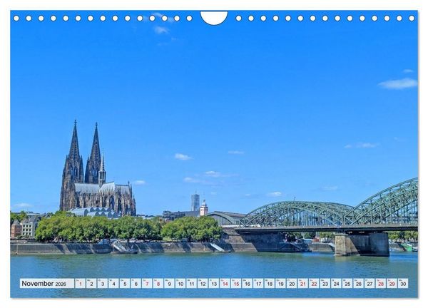 Produktbild: K&ouml;ln Perspektiven einer Stadt (Wandkalender 2026 DIN A4 quer), CALVENDO Monatskalender