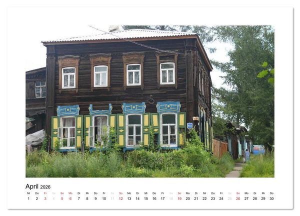 Produktbild: Holzh&auml;user in Irkutsk (hochwertiger Premium Wandkalender 2026 DIN A2 quer), Kunstdruck in Hochglanz