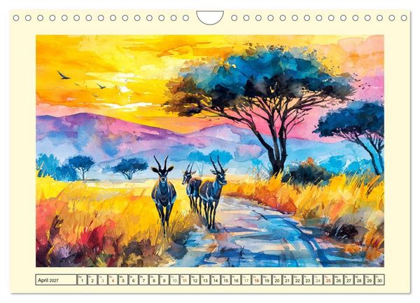 Produktbild: Afrikas Seele. Leuchtende Horizonte zwischen Wildnis und Weite (Wandkalender 2027 DIN A4 quer), CALVENDO Monatskalender