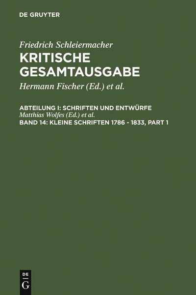 Produktbild: Kleine Schriften 1786 - 1833
