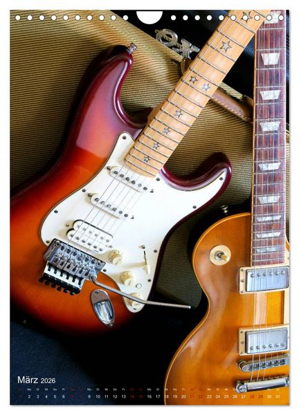 Produktbild: Gitarren backstage (Wandkalender 2026 DIN A4 hoch), CALVENDO Monatskalender