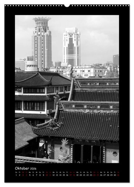 Produktbild: Shanghai zwischen Tradition und Business (hochwertiger Premium Wandkalender 2026 DIN A2 hoch), Kunstdruck in Hochglanz