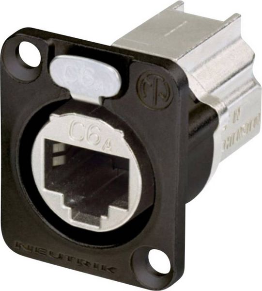 Produktbild: Neutrik NE8FDX-P6-B RJ45 Datensteckverbinder etherCON D Serie NE8FDX-P6-B Buchse, gerade Pole: 8P8C Schwarz 1 St.
