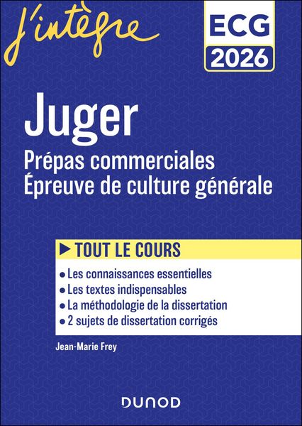 Produktbild: Juger - Manuel - Pr&eacute;pas commerciales ECG - Epreuve de culture g&eacute;n&eacute;rale 2026