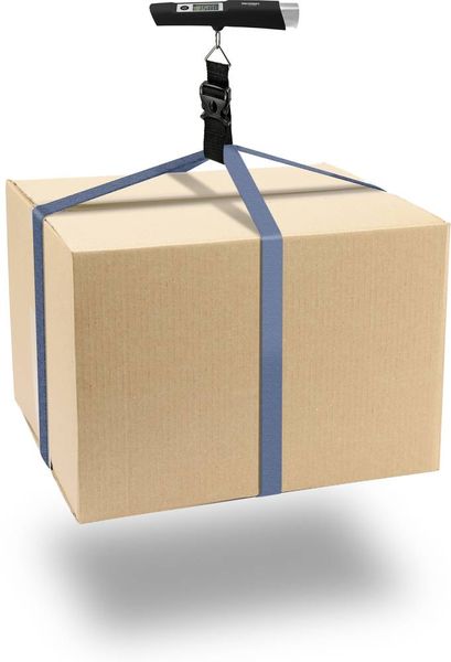 Produktbild: VOLTCRAFT VC-KS50 Kofferwaage VC-KS50 W&auml;gebereich (max.) 50 kg Ablesbarkeit 10 g dynamobetrieben Schwarz, Lichtgrau