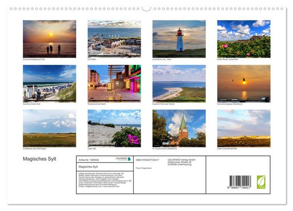 Produktbild: Magisches Sylt (hochwertiger Premium Wandkalender 2026 DIN A2 quer), Kunstdruck in Hochglanz