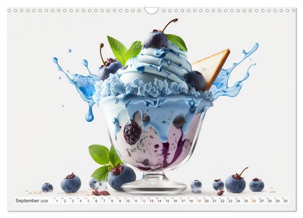 Produktbild: Leckere Eisbecher Kreationen (Wandkalender 2026 DIN A3 quer), CALVENDO Monatskalender