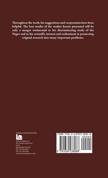 Produktbild: Social and Mental Traits of the Negro