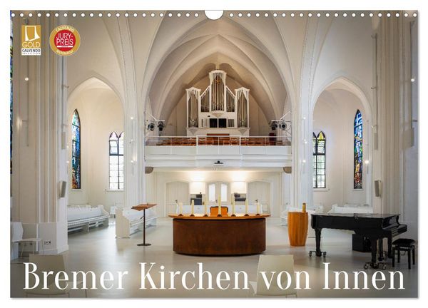 Produktbild: Bremer Kirchen von Innen (Wandkalender 2026 DIN A3 quer), CALVENDO Monatskalender