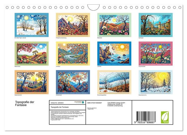 Produktbild: Topografie der Fantasie (Wandkalender 2027 DIN A4 quer), CALVENDO Monatskalender