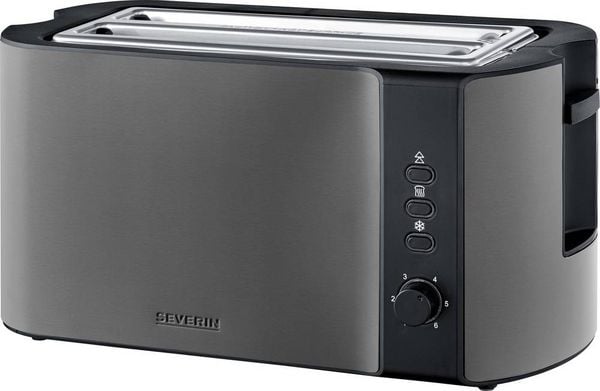 Severin 9341 Langschlitztoaster Schwarz, Edelstahl