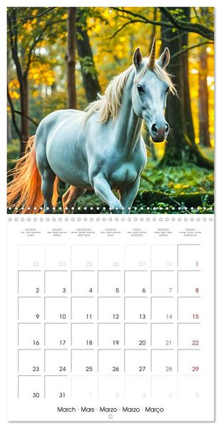 Produktbild: Fairytale Land of AI Unicorns (Wall Calendar 2026 12 &times; 12 Inch) CALVENDO 12 Month Wall Calendar