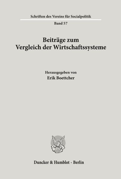 Produktbild: Beitr&auml;ge zum Vergleich der Wirtschaftssysteme.