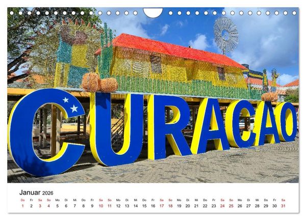 Produktbild: Willemstad - Die bunte Seite von Cura&ccedil;ao (Wandkalender 2026 DIN A4 quer), CALVENDO Monatskalender