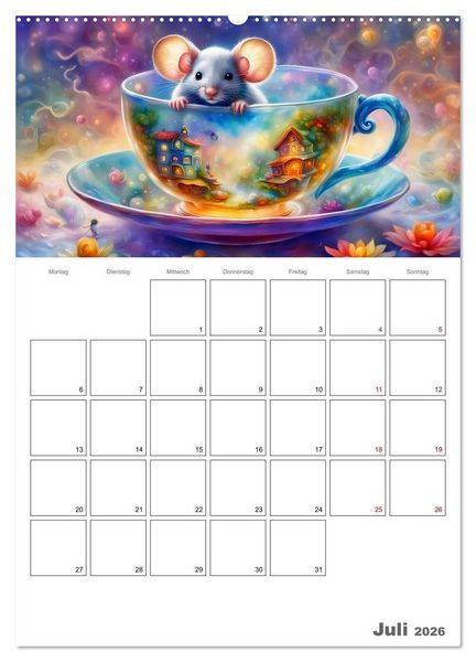 Produktbild: Tierische Kaffee Gesellschaft (Wandkalender 2026 DIN A2 hoch), CALVENDO Monatskalender