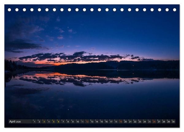 Produktbild: Himmelslichter - Mond und Sterne (Tischkalender 2026 DIN A5 quer), CALVENDO Monatskalender