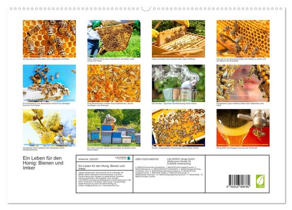 Produktbild: Ein Leben f&uuml;r den Honig: Bienen und Imker (hochwertiger Premium Wandkalender 2027 DIN A2 quer), Kunstdruck in Hochglanz