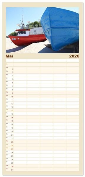 Produktbild: Familienplaner 2026 - Quer durch Polens Norden mit 5 Spalten (Wandkalender, 21 x 45 cm) CALVENDO