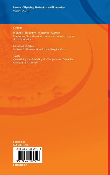 Produktbild: Reviews of Physiology, Biochemistry and Pharmacology