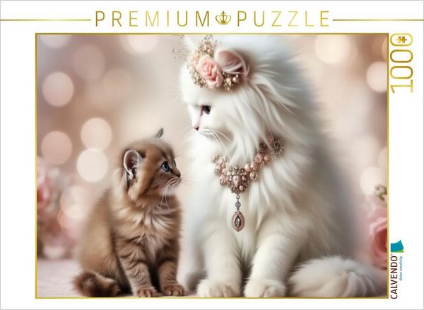 Produktbild: CALVENDO Puzzle Katzenmomente | 1000 Teile Lege-Gr&ouml;&szlig;e 64x48cm Foto-Puzzle f&uuml;r gl&uuml;ckliche Stunden