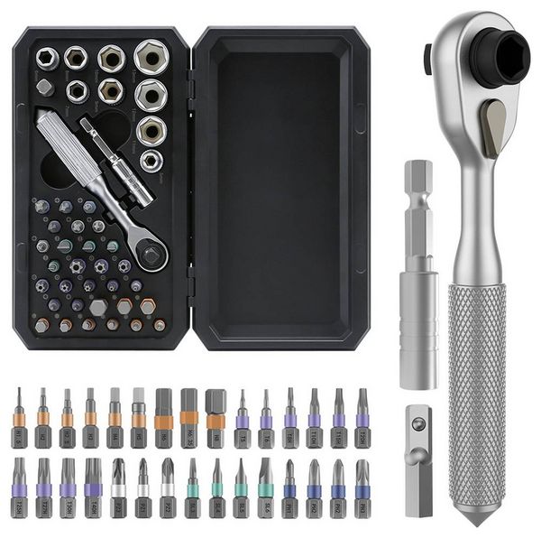 Produktbild: TOOLCRAFT TO-10351635 Bit-Box inkl. Miniknarre