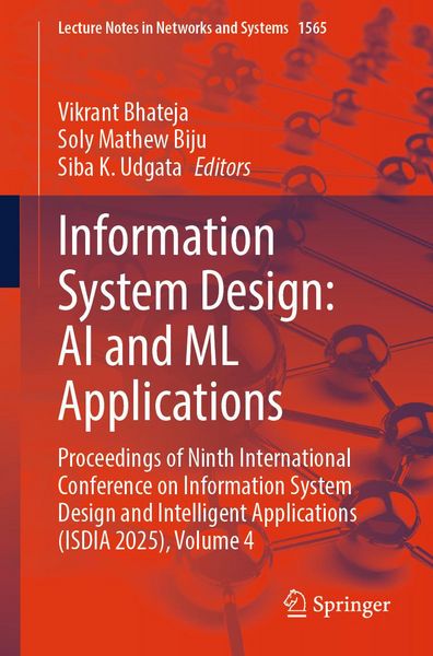 Produktbild: Information System Design: AI and ML Applications