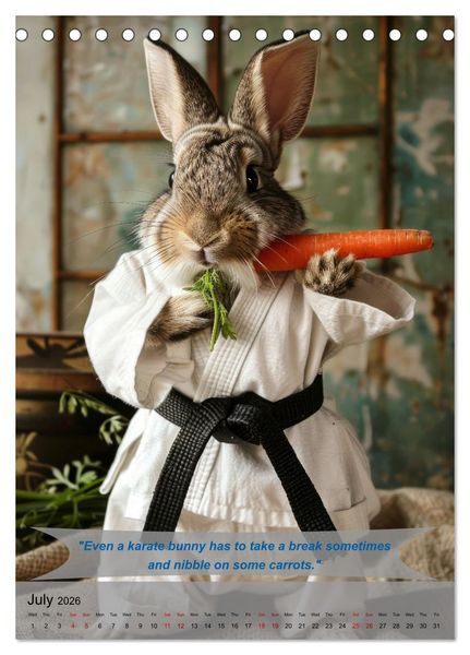 Produktbild: Great fun with animal karate fighters (Desk Calendar 2026 DIN A5 portrait), CALVENDO 12 Month DeskCalendar