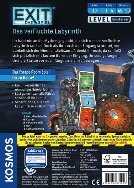 Produktbild: EXIT&reg; - Das Spiel - Das verfluchte Labyrinth