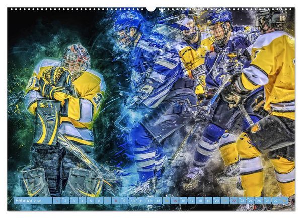 Produktbild: Eishockey - extrem cool (hochwertiger Premium Wandkalender 2026 DIN A2 quer), Kunstdruck in Hochglanz