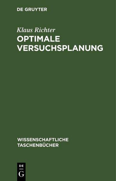Produktbild: Optimale Versuchsplanung