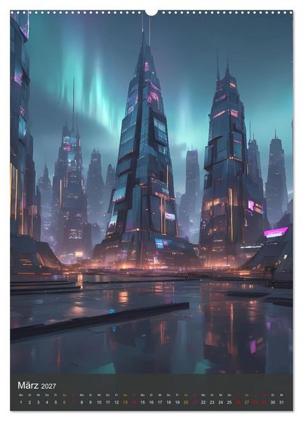 Produktbild: Future Cities &ndash; Visionen der St&auml;dte von morgen (hochwertiger Premium Wandkalender 2027 DIN A2 hoch), Kunstdruck in Hochglanz
