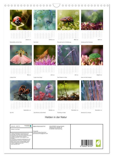 Produktbild: Helden in der Natur (Wandkalender 2026 DIN A3 hoch), CALVENDO Monatskalender