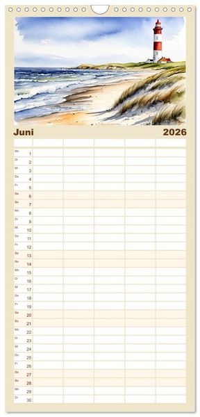 Produktbild: Familienplaner 2026 - Zauberhafte Niederlande mit 5 Spalten (Wandkalender, 21 x 45 cm) CALVENDO
