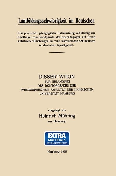 Produktbild: Lautbildungsschwierigkeit im Deutschen