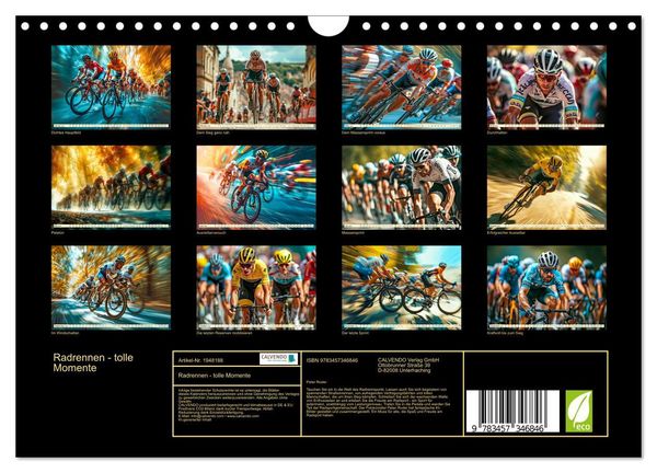 Produktbild: Radrennen - tolle Momente (Wandkalender 2026 DIN A4 quer), CALVENDO Monatskalender